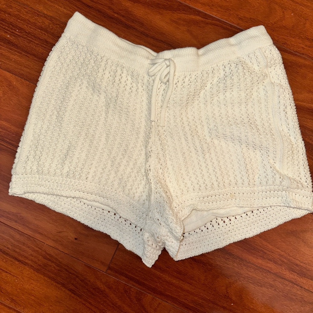 Z Supply Ivory Knit Lounge Shorts